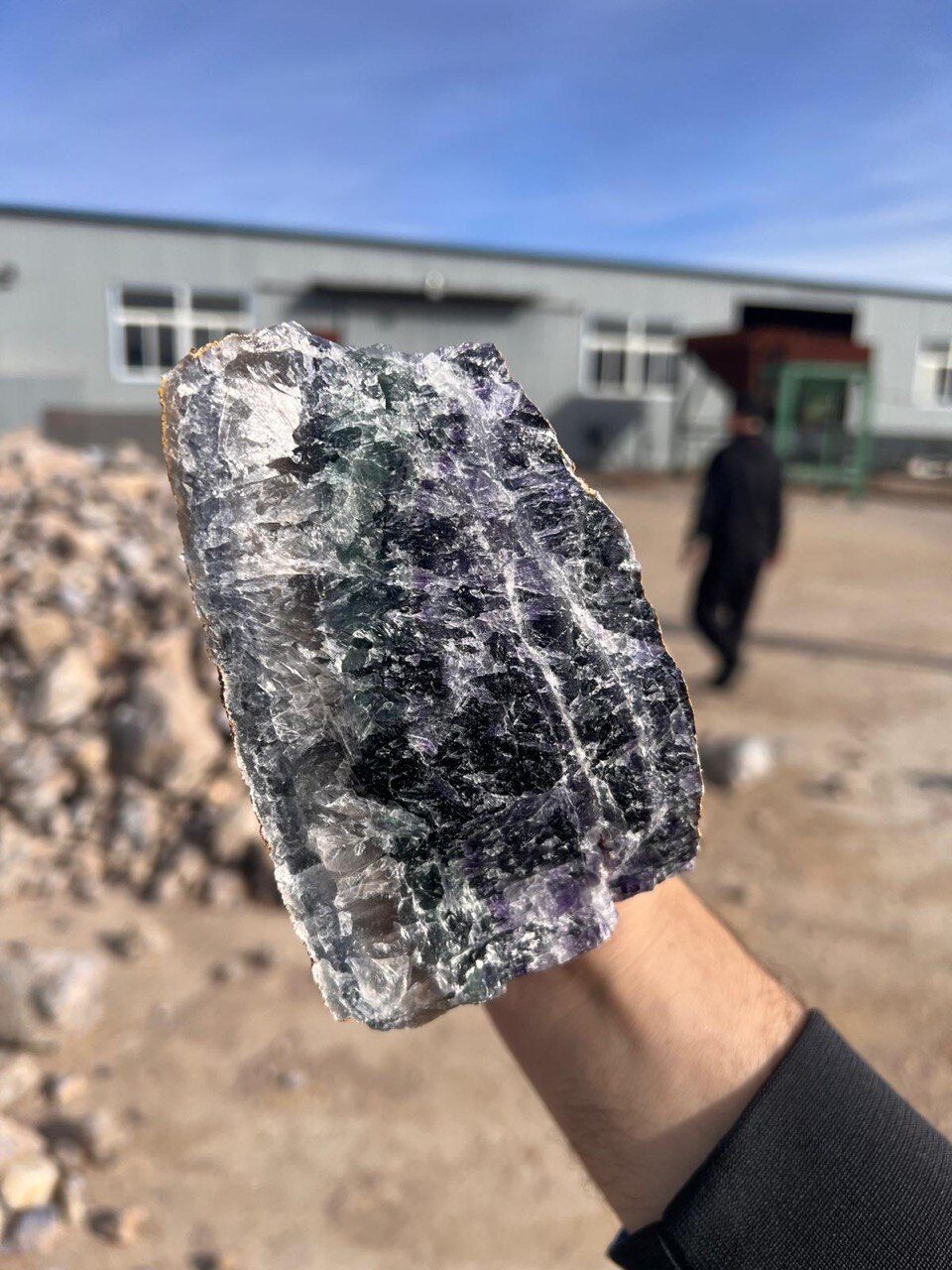 High-grade raw fluorspar specimen